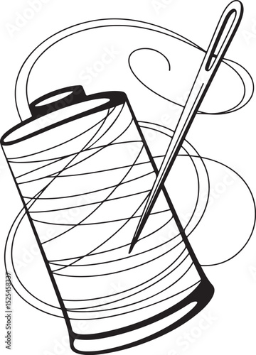 Needle and Thread A Classic Sewing Illustration