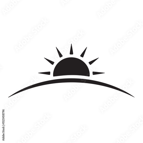 Sun and moon vector icon illustration design set with gold crown and ribbon decoration