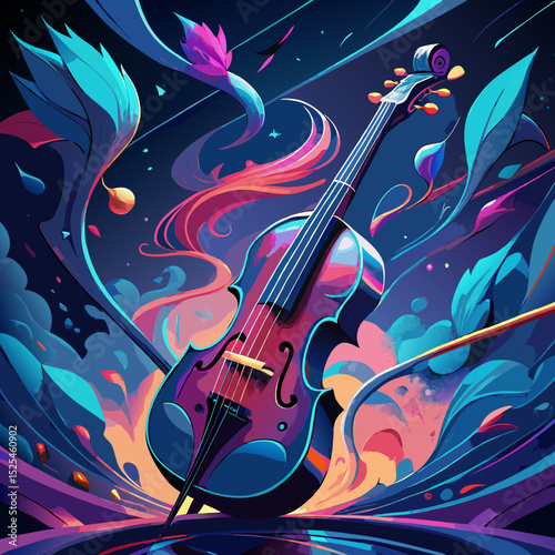 abstract background with musical notes