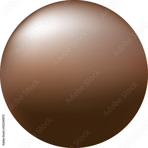 Bronze Metallic Sphere with Gradient Shading