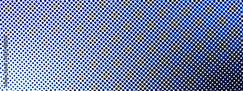Abstract seamless halftone dot pattern transitioning from white. Tightly spaced, evenly distributed black circular dots on a gradient background. Vintage print or comic book  and suitable for pop art