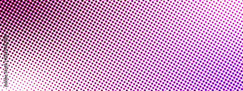 Abstract seamless halftone dot pattern transitioning from white. Tightly spaced, evenly distributed black circular dots on a gradient background. Vintage print or comic book  and suitable for pop art