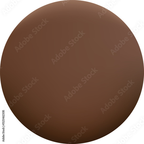 This is a uniform brown metallic ball with a soft lighting gradient that creates a realistic effect of volume and depth.