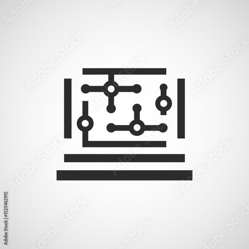 Quantum computing icon, Quantum technology vector Illustration