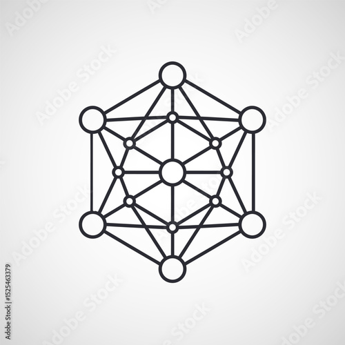 Quantum computing icon, Quantum technology vector Illustration
