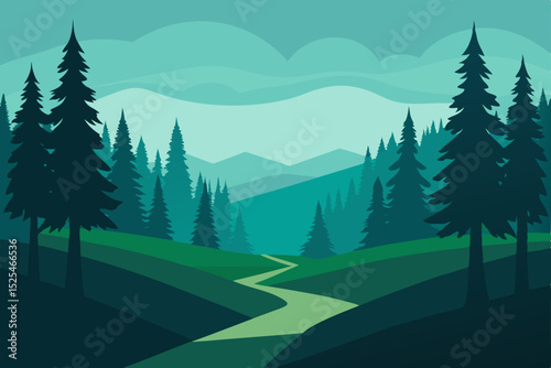 forest in the mountains