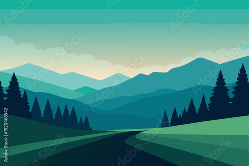 mountain landscape in the mountains