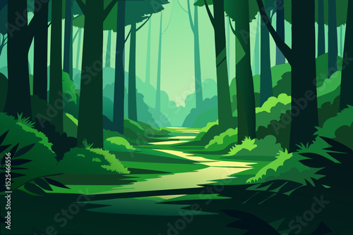 forest in the morning
