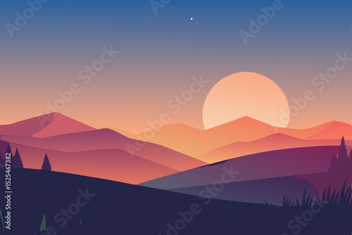 sunrise in mountains