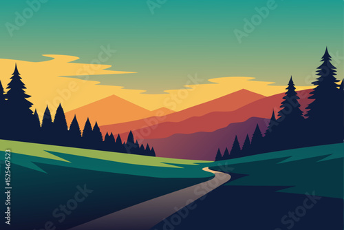 sunrise in mountains