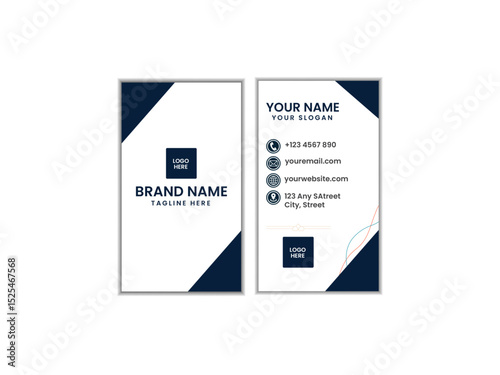Business Card Template with Clean and Professional Layout and Premium in Ai Form