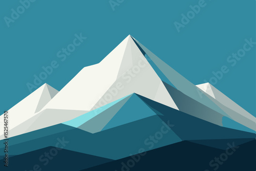 mountain landscape with mountains and clouds