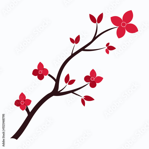 cherry tree branch with flowers
