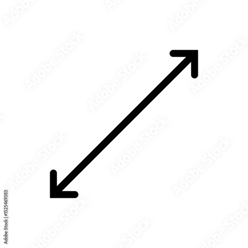 Dual long straight double ended arrow.