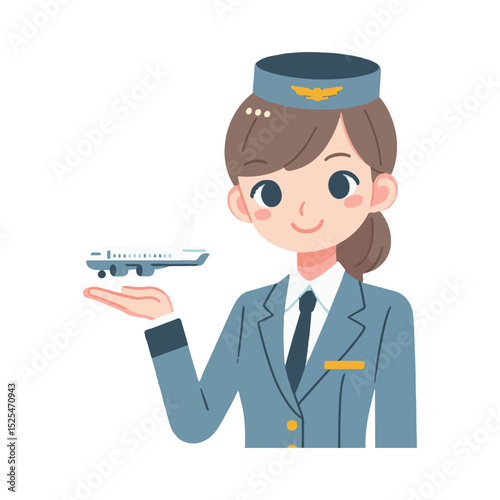 
illustration design of a flight attendant