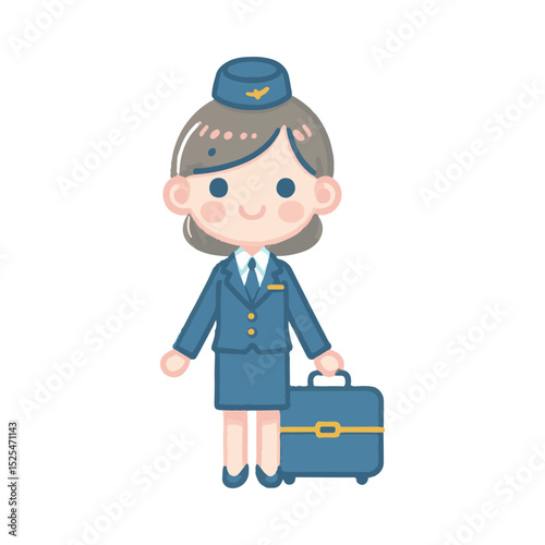 
illustration design of a flight attendant
