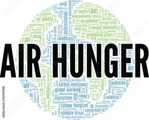 Air Hunger word cloud conceptual design isolated on white background.