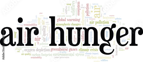 Air Hunger word cloud conceptual design isolated on white background.