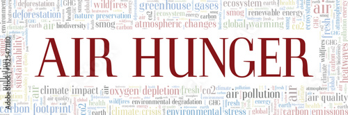Air Hunger word cloud conceptual design isolated on white background.