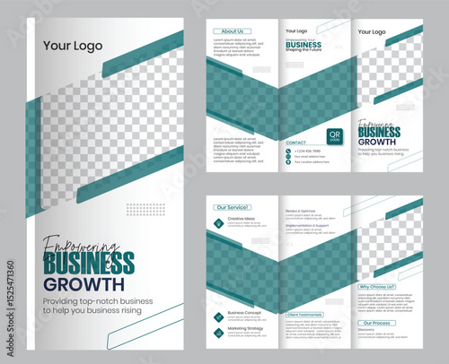 Creative Modern Corporate trifold brochure design Template. For print.	