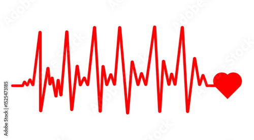 Heart rate line. EKG heartbeat pulse. Vector illustration
