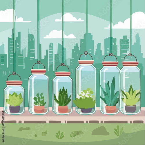Tiny Terrariums – Mini worlds in glass jars with smiling succulents.
