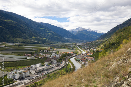 View of the River Adige between Naturns and Ciardes.