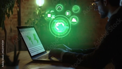 man and woman working on computer