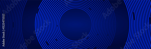 Abstract dark blue concentric circles pattern - perfect for art exhibitions