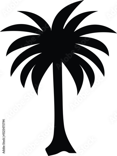 Black Palm Tree Silhouette and Graphic art