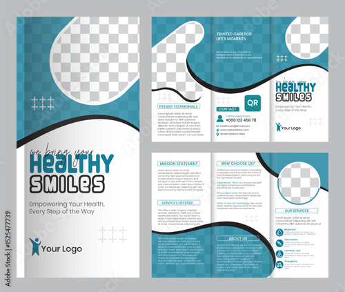 Professional creative trifold brochure design Template. for print.