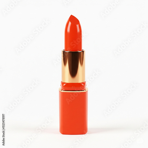 red lipstick isolated on white