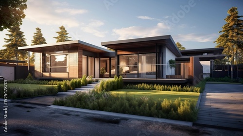 A photo of a modern house with a granny flat