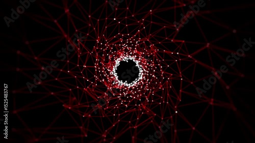Infinite Wire Frame Tunnel Animation Futuristic 3D Grid Motion Background & CGI Asset