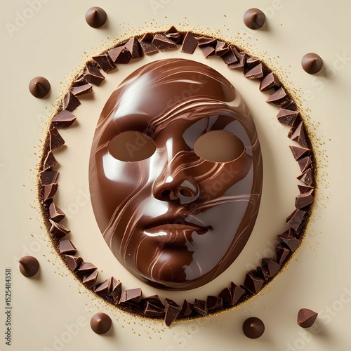 Marvelous Chocolate face mask isolated