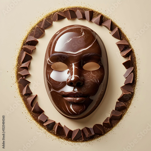 Marvelous Chocolate face mask isolated