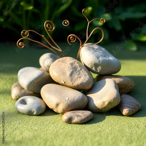 Natural and fresh Garden Stones isolated