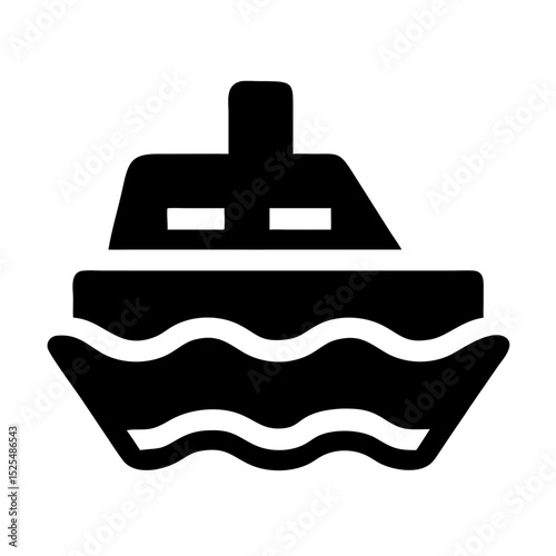 Cruise Ship Sailing on Calm Ocean Waters During Sunset at a Tropical Destination