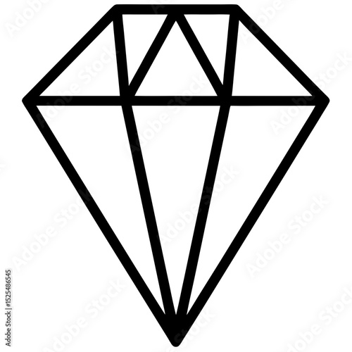 Unique Diamond Shape Outlined in Black Showcasing Minimalist Design and Geometric Precision