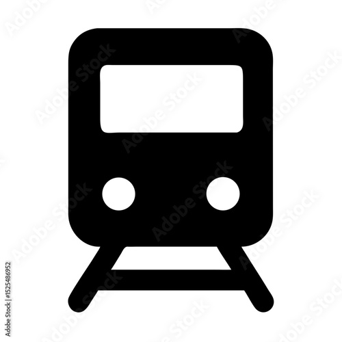 Train Icon Representing Public Transport in Urban Environments