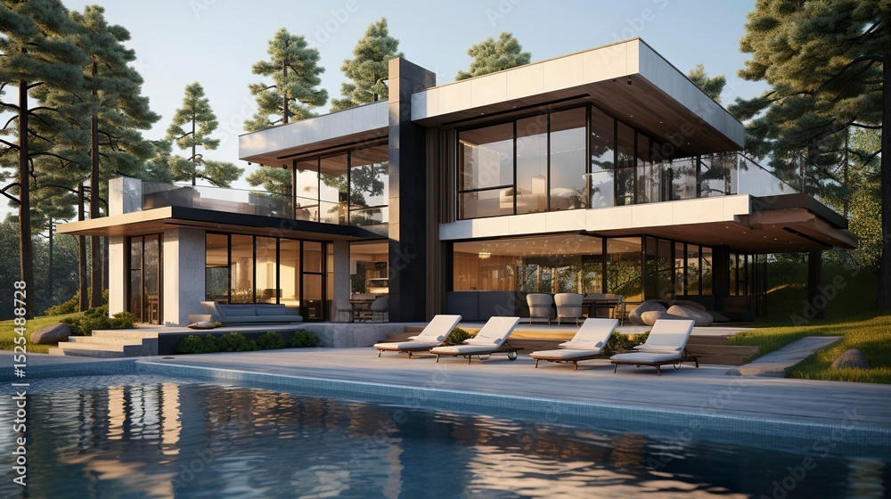 custom made wallpaper toronto digitalA photo of a modern house with a seamless indoor