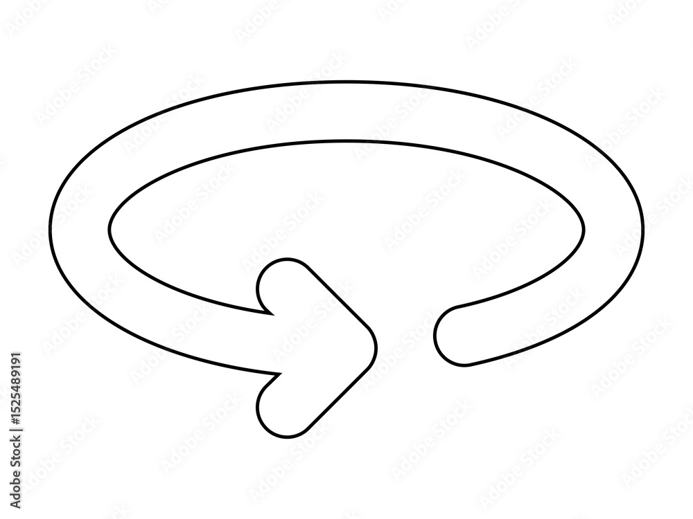 Fototapeta premium 360 rotation arrow icon