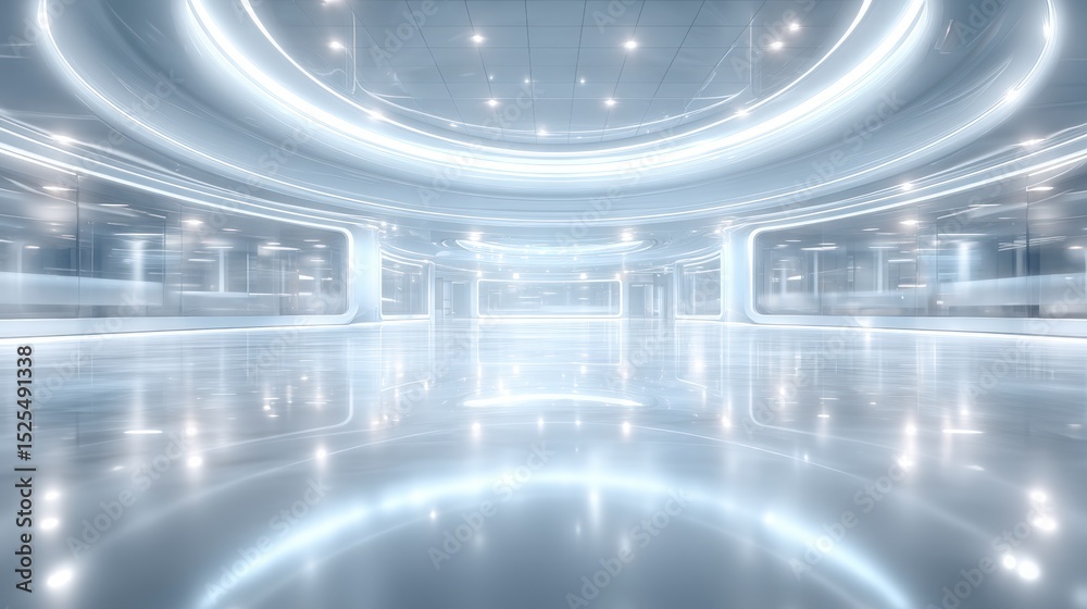 Fototapeta premium Futuristic Healthcare Facility Eco Friendly Smart Building Interior