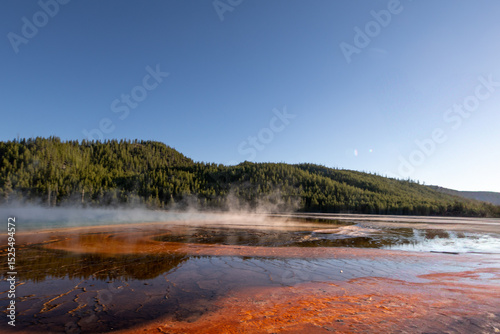 A beautiful landscape with a large body of water photo