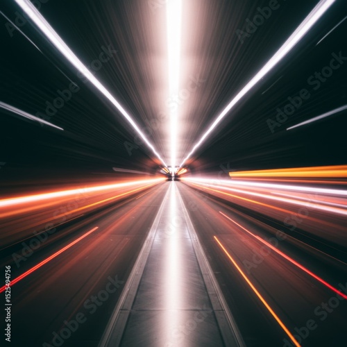 Dynamic Light Trails in a Dark Tunnel