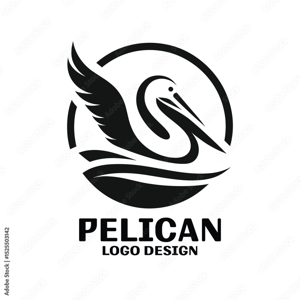 Fototapeta premium Pelican Vector Logo Design