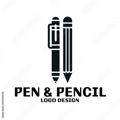 Pen And Pencil Vector Logo Design