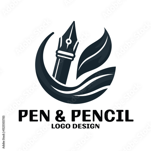 Pen And Pencil Vector Logo Design
