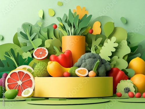 A vibrant assortment of fruits and vegetables, emphasizing healthy eating with a visually appealing display.