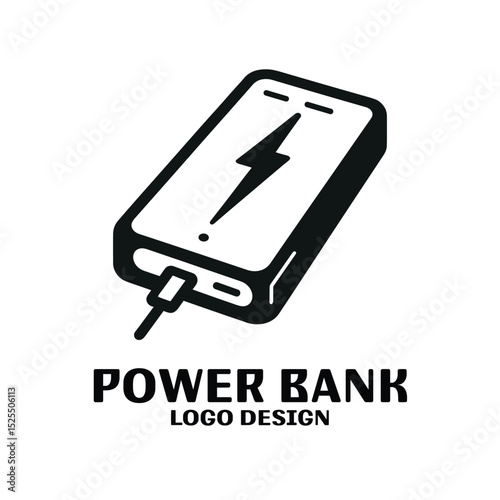 Power Bank Vector Logo Design